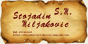 Stojadin Miljaković vizit kartica